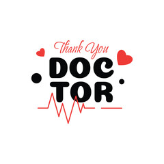 Thank You Doctors Design Lettering Typography