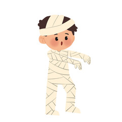 boy with mummy costume
