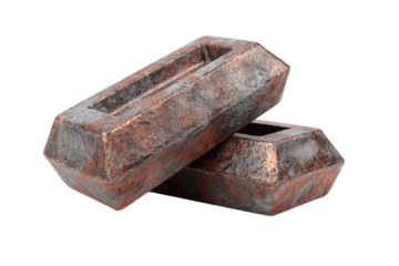 Heavy iron component isolated on transparent background