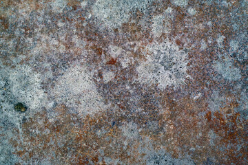 Rusty Weathered Concrete Wall with Textured Surface Pattern