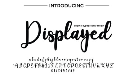 Displayed - Elegant Script Font for Smooth Handwritten Design and Creative Typography