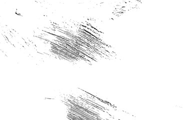 Black brush strokes and speckles on white background abstract texture vector