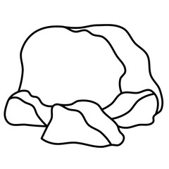 Minimalist rock line art. Abstract stone balance illustration. Continuous line drawing. Modern wall art print design.