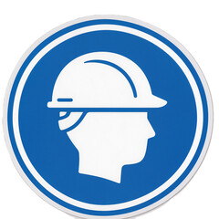 Fototapeta premium helmet information sign 