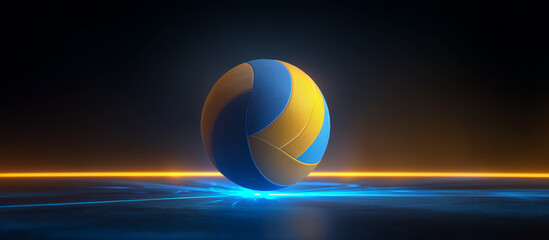 volleyball ball jumps from digital platform