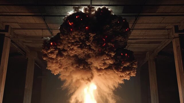 Explosive Force A Visual Depiction of Power and Destruction.