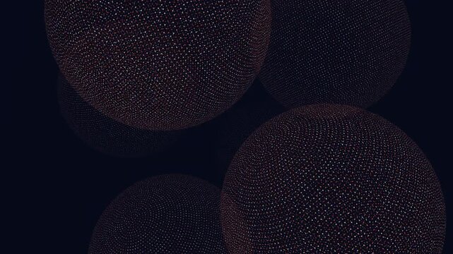 A symmetrical arrangement of black dots forms a circle on a dark background, creating an intriguing and abstract visual. The pattern showcases balance and unity within a minimalist design