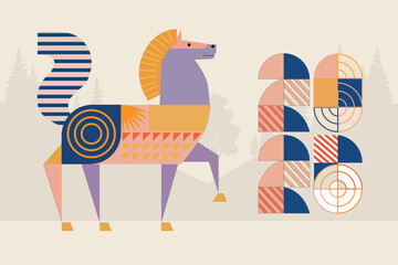 A Geometric Pattern Animal Design