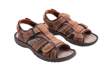 Leather sandal isolated on transparent background