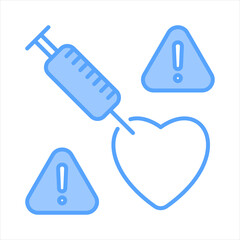 Side Effect Blue Icon Vector Illustration