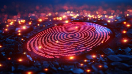 Futuristic Authentication Scan Innovative Digital Biometric Lock Safety System for Secure Access