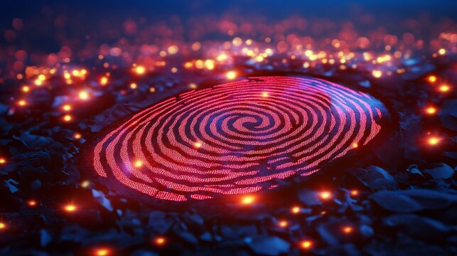 Futuristic Authentication Scan Innovative Digital Biometric Lock Safety System for Secure Access