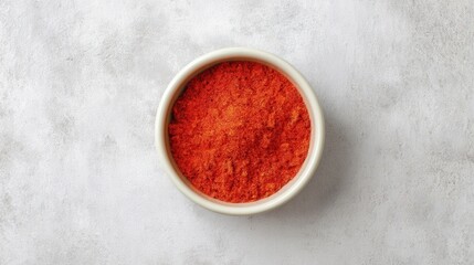 Fresh Raw Tomato Powder in White Bowl on Light Background. Generative AI