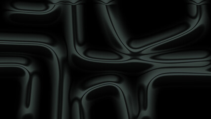 Abstract fluid dark metallic surface texture with glossy reflections and deep shadows creating a futuristic, sleek, and elegant visual effect, perfect for modern backgrounds, web design, technology, o