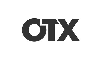OTX logo design template with strong and modern bold text. Initial based vector logotype featuring simple and minimal typography. Trendy company identity.