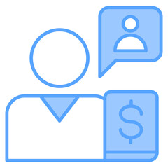 Financial Counseling Blue Icon