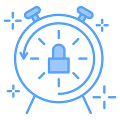 Flexible Work Schedule Blue Icon