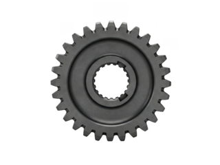 Close up of a metal gear isolated on transparent background