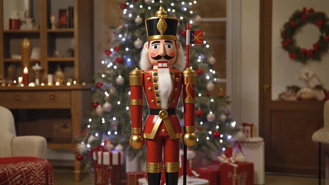 Festive nutcracker christmas decoration