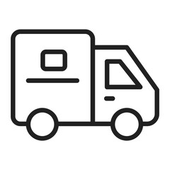 Delivery Truck line icon. Fast shipping truck. Vector illustration