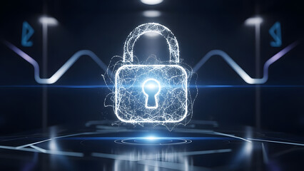 Digital Lock Concept Representing Security and Protection in Technology