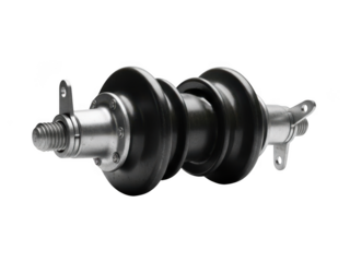 High voltage ceramic insulator isolated on transparent background