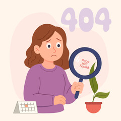 404 Error Page Not Found Illustration