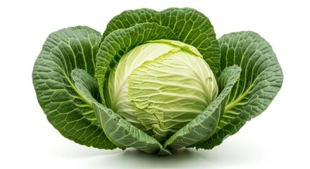 Fototapeta premium cabbage isolated on white background, full depth of field
