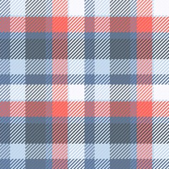 Present plaid texture background, tone tartan check vector. Expensive pattern seamless textile fabric in pastel and blue colors.