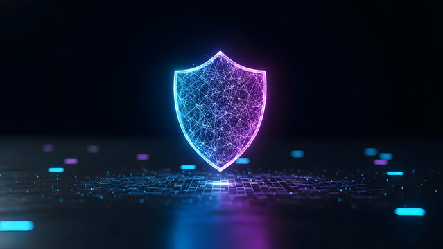 Digital Shield Concept Representing Cybersecurity and Protection Initiatives