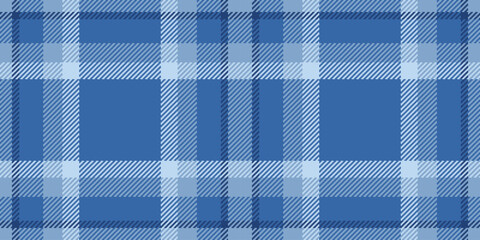 Custom plaid background fabric, scrapbooking seamless tartan texture. Aqua textile pattern vector check in blue and light colors.