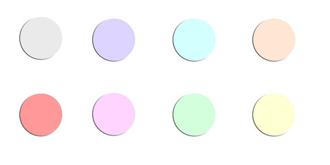 Soft pastel glass-effect bubble circles with gentle glow on transparent background for minimal abstract decorative design