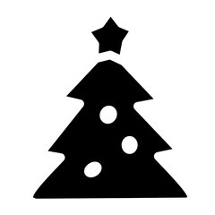 Christmas Tree Icon Flat Color Vector