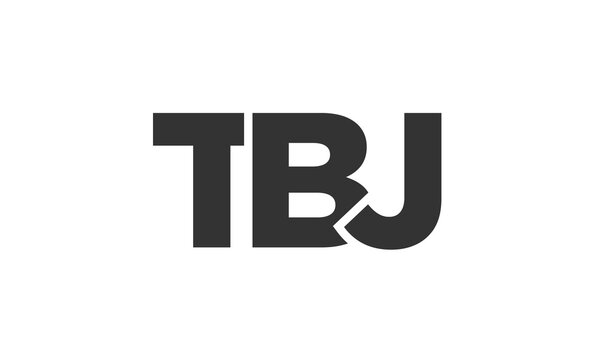 TBJ logo design template with strong and modern bold text. Initial based vector logotype featuring simple and minimal typography. Trendy company identity.
