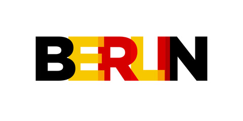 Berlin Deutschland, modern and creative vector illustration design featuring the city of Germany for travel banners, posters, and postcards.