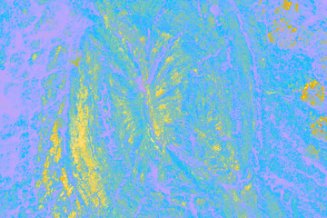 Fototapeta premium Azure pink yellow weightless surreal divorces for decor