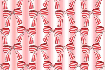 Valentine day valentine seamless pattern with bow design for fabric, cotton, wallpaper, satin all types of print textile and background