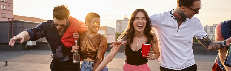 Rooftop gathering brings friends together for an unforgettable party experience