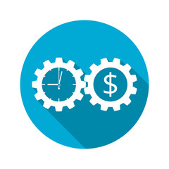 Time is money icon isolated on transparent background