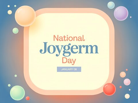 Celebrating national joygerm day with a vibrant and colorful abstract background and festive balloons