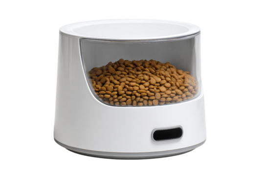 Programmable Smart Pet Feeder for Hassle-Free Feeding isolated on transparent background