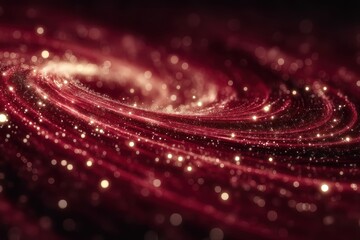 Red and gold glitter wave abstract background with flowing light motion, perfect for luxury branding, festive campaigns and creative digital wallpapers.