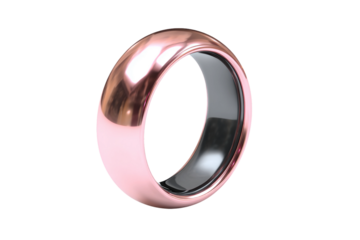Wearable Smart Ring for Vital Sign Tracking isolated on transparent background