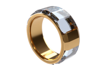 Smart Wearable Ring with Sleep and Activity Insights isolated on transparent background