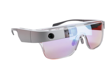Smart Sunglasses with AR Display and Interactive Features isolated on transparent background