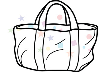 Simple outline drawing of a bag