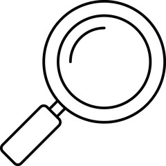 Clean Outline Magnifying Glass Search Icon