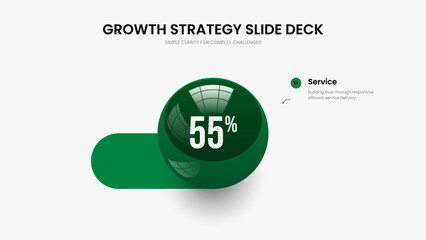 Digital Development Presentation Design Vector Illustration. Marketing Portfolio 1 Element Diagram Frame Layout. Corporate Performance One Step Chart Slide Template.