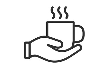 Hand holding a steaming cup of hot beverage