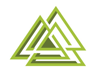 Mountain Icon, Minimalist Outdoor Peak Symbol Vector